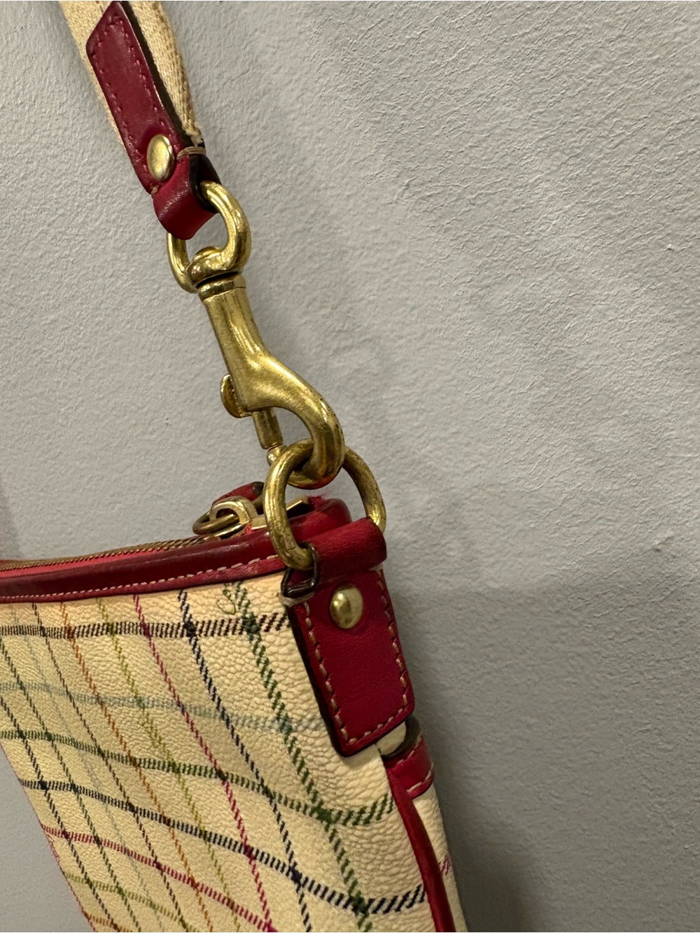 Authentic Coach Poppy Tartan Plaid Crossbody Swingpack Bag - Picture 10 of 15